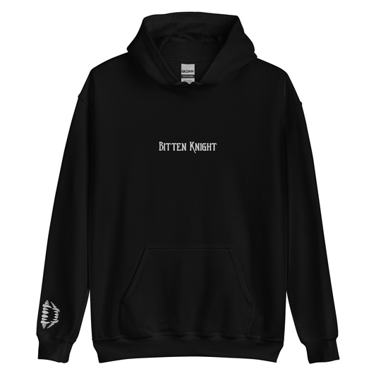 BITTEN KNIGHT WITH FANGS EMBROIDERED UNISEX HEAVY BLEND HOODIE