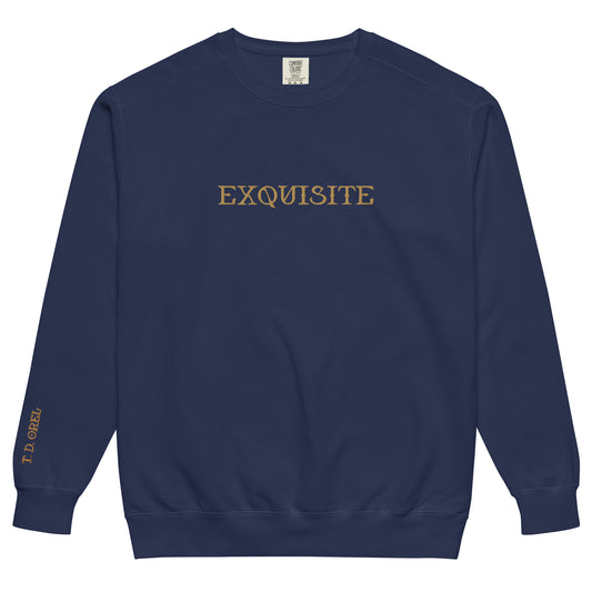 EXQUISITE EMBROIDERED UNISEX GARMENT-DYED SWEATSHIRT